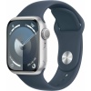 Silver Aluminum Case צבע רצועה Storm Blue Sport Band גודל רצועה S/M