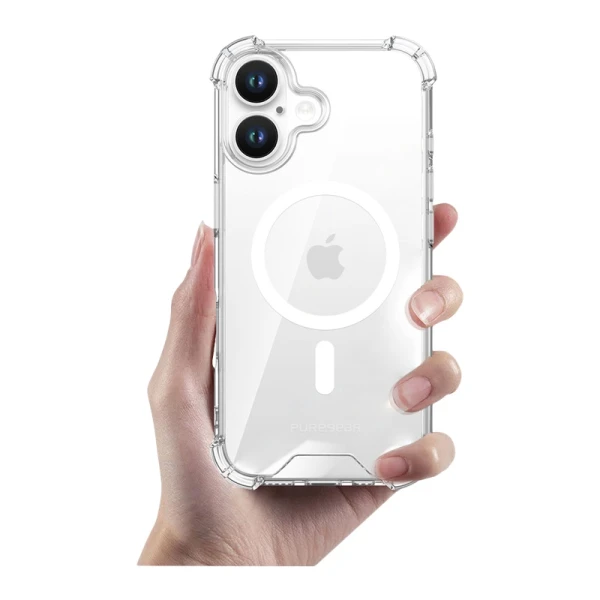כיסוי לאייפון 17 תומך MagSafe עם במפרים PureGear Hard Shell